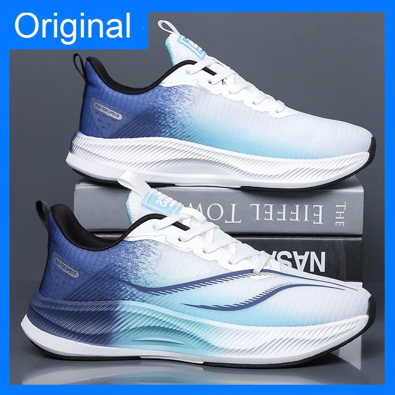 Men Sports Shoes Summer Classic Mesh Breathable Lightweight Comfortable Running Shoes Rebound Cushioning Soft Sole Fitness Shoes
