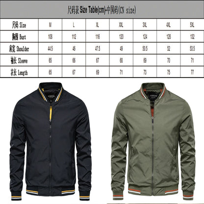 New spring/autumn European-American casual jackets for men, fashionable trendy tops, thin coats, plus sizes up to 5XL.