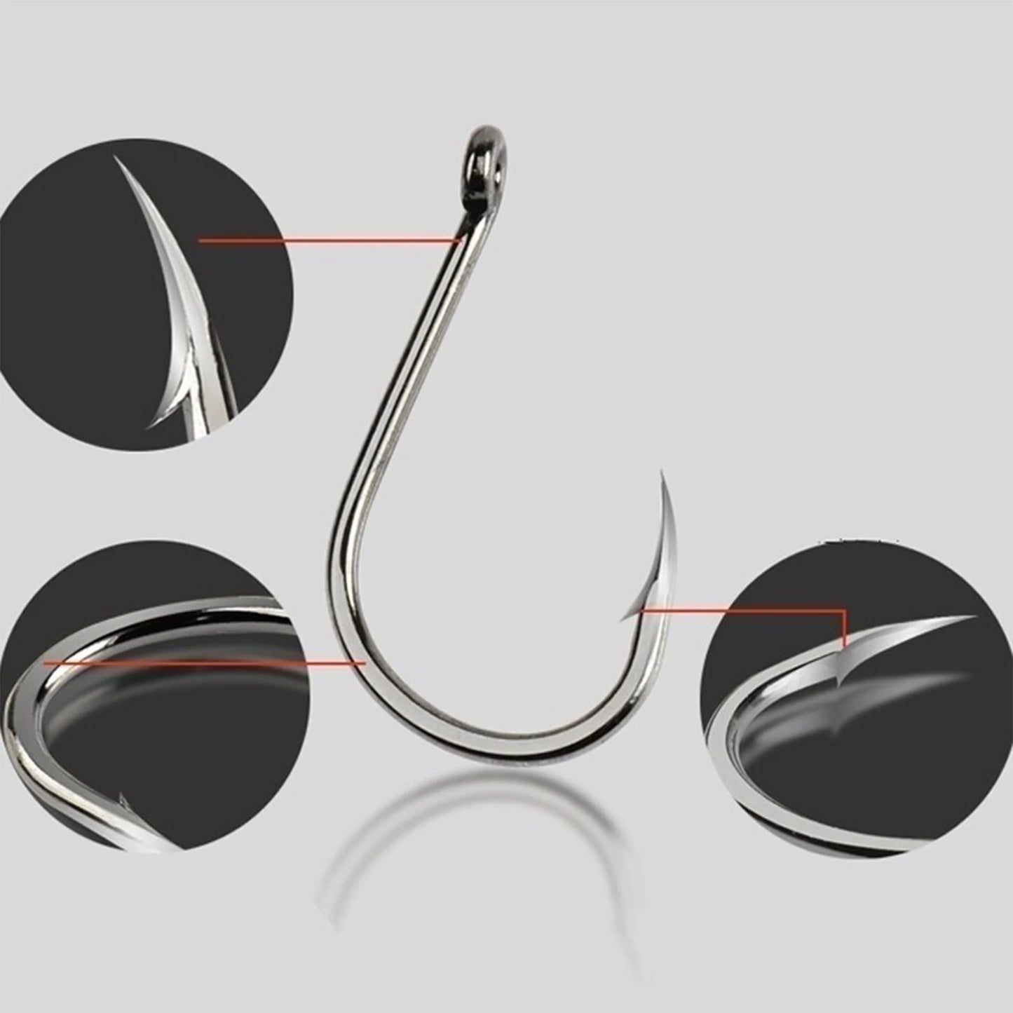 100PCS Fishing Worm Hooks Set Worm Catfish Hooks Kit Equipment Supplies Suitable for Shellfish Squid Crucian Carp