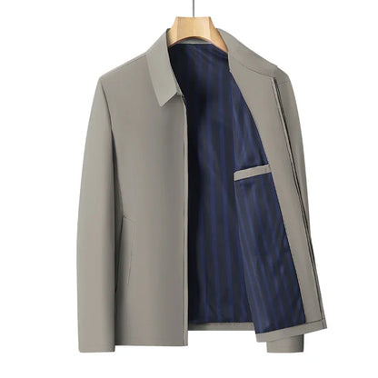 Brand Outerwear & Coats Men Jacket Spring Autumn New Fashion Turn Down Collar Smart Casual Classic Luxury Business Jacket