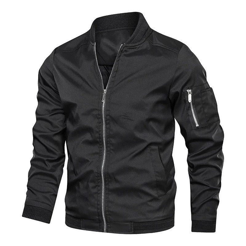Lightweight Men's Baseball Jacket Spring Thin Bomber Collar Vintage Streetwear Male Coats Casual Summer European Size Retro 2026
