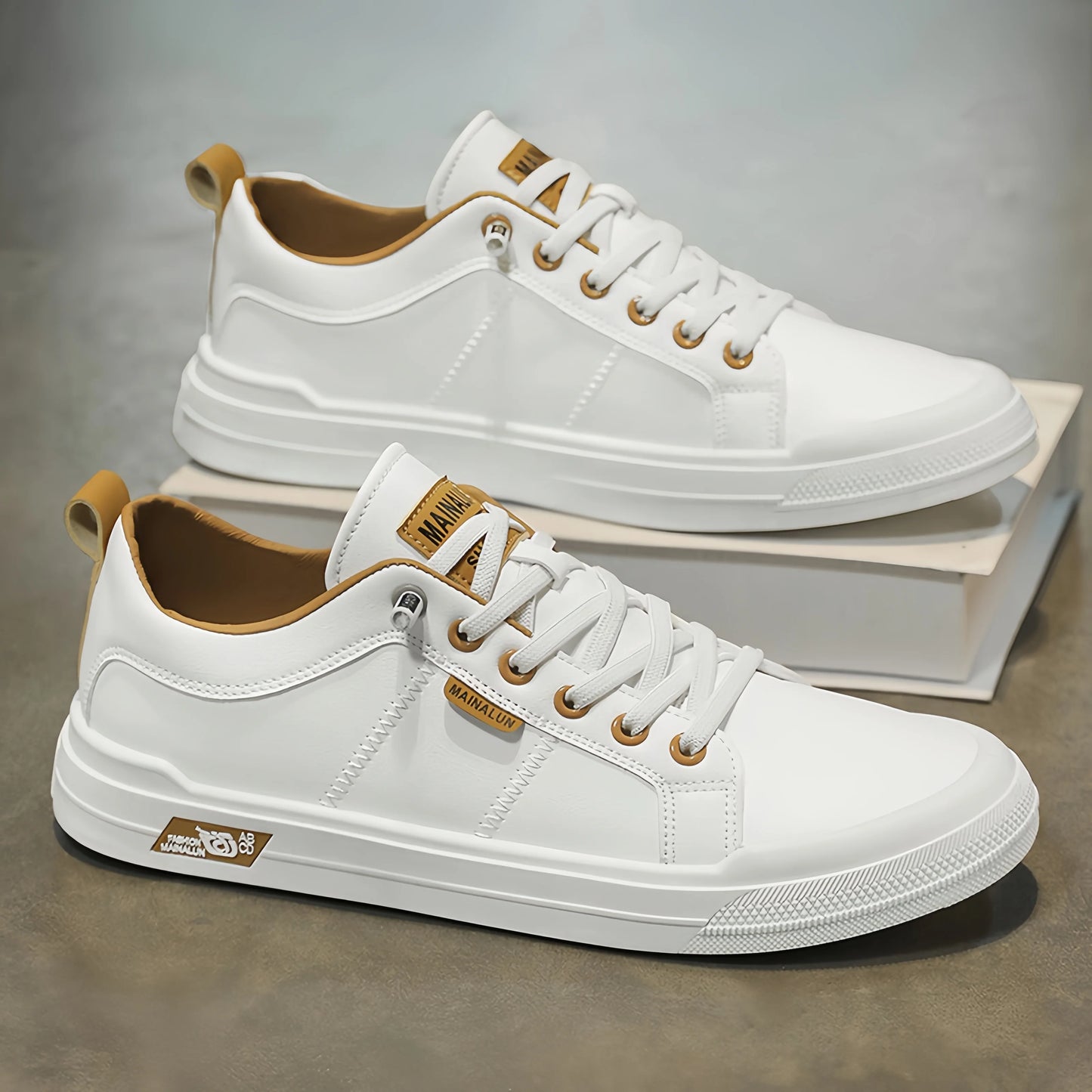 2026 New Arrival Plus Size Men's Leather Casual Shoes All-season Fashion Non-slip Soft Sole Sneakers
