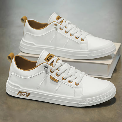 2026 New Arrival Plus Size Men's Leather Casual Shoes All-season Fashion Non-slip Soft Sole Sneakers