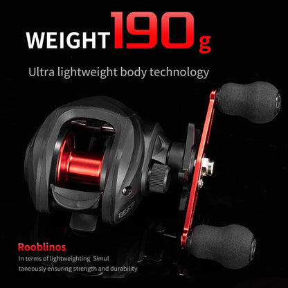 Rooblinos AC Fishing Reel Max Drag 8KG Gear Ratio 7.2:1 Metal Line Cup  Fishing Reel For Freshwater Saltwater baitcasting reel