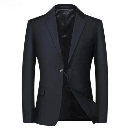 Men Formal Blazers Suit Jackets Stretch Fabric Office Ready Wedding Slim Fit Thin 2025 Men's Casual Sports High Quality