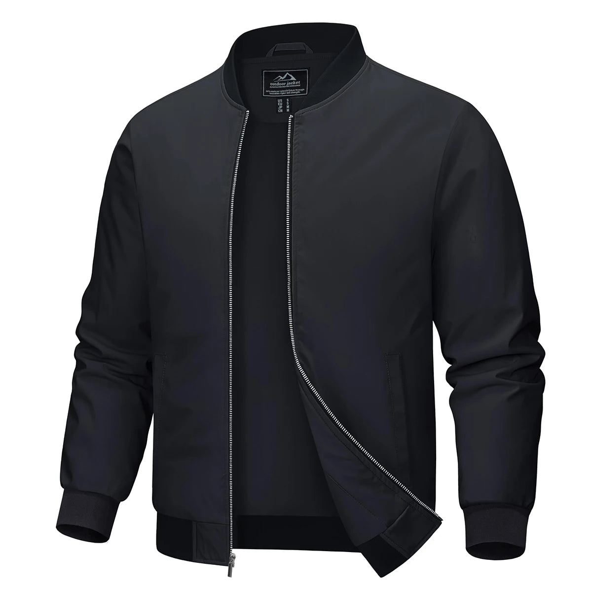 MAGCOMSEN Men‘s Aviator Jacket Casual Bomber Jackets Waterproof Full Zip Lightweight Coats Spring Autumn Windbreaker