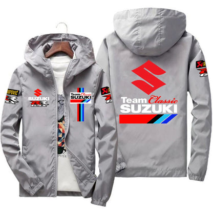 New Suzuki Racing Spring and Autumn Jacket Men's Windproof Windbreaker Casual Fashion Sportswear Outdoor Fashion Couple Jacket