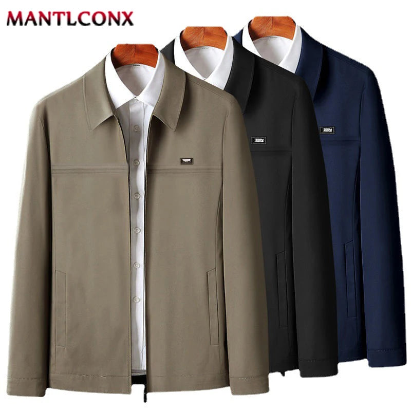Brand Men's Casual Blazers Business Jacket Autumn Spring Fashion Loose Jacket Men Blazer Khaki Black Office Dress Men's Coat 3XL
