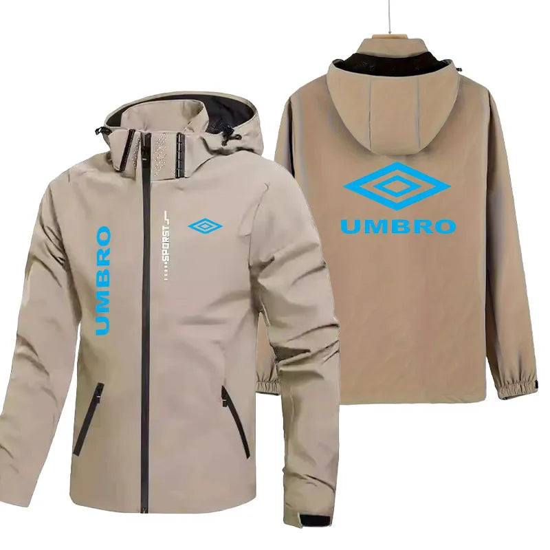 UMBRO Waterproof and Windproof Jacket for Men (2026 New Model) -Hat detachable -Outdoor Mountaineering and Travel Jacket for Men