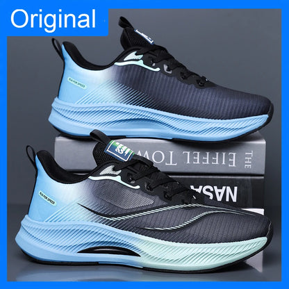 Men Sports Shoes Summer Classic Mesh Breathable Lightweight Comfortable Running Shoes Rebound Cushioning Soft Sole Fitness Shoes