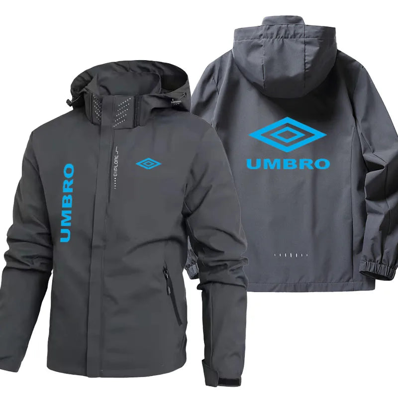 UMBRO Waterproof and Windproof Jacket for Men (2026 New Model) -Hat detachable -Outdoor Mountaineering and Travel Jacket for Men