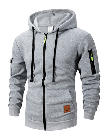 2025 New Autumn Men Sweatshirts Long Sleeve Jacket Hoodie Zipper Closure Jacket Male Hoodies Sweatshirt Slim Fit Male Clothing