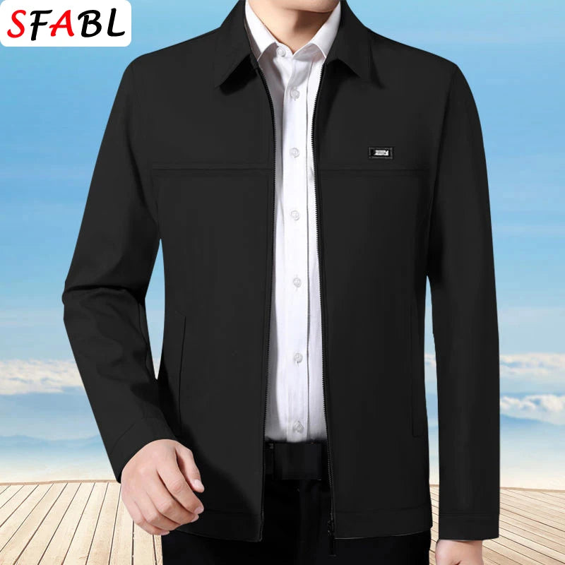 M-XXXL Newest Quality Men's Jacket Coat Men Luxury Thin Jacket Men Business Office Dress Work Coats Male Outerwear Spring Autumn