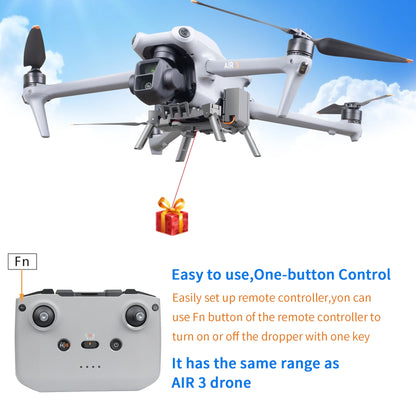 Airdrop-system för DJI Air 3S & Air 3 – 500g last, 200 kast, bröllop & frieri