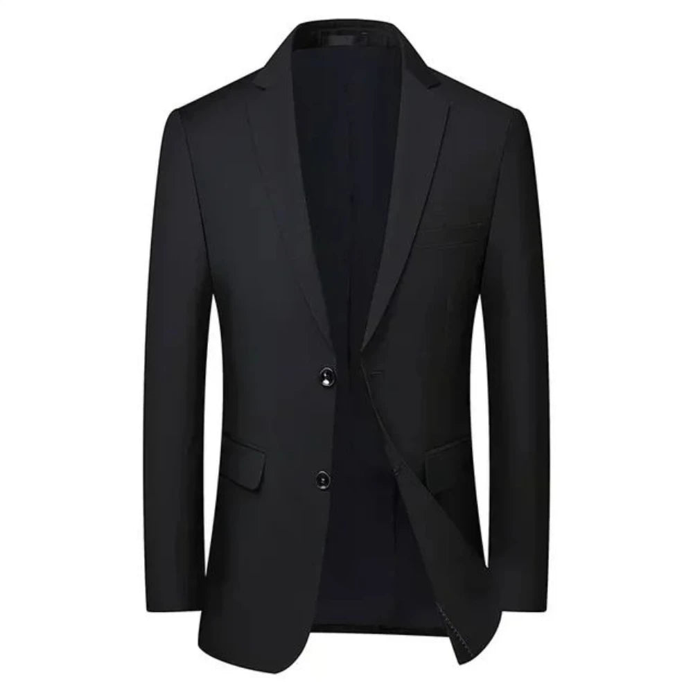 Men Formal Blazers Suit Jackets Stretch Fabric Office Ready Wedding Slim Fit Thin 2025 Men's Casual Sports High Quality