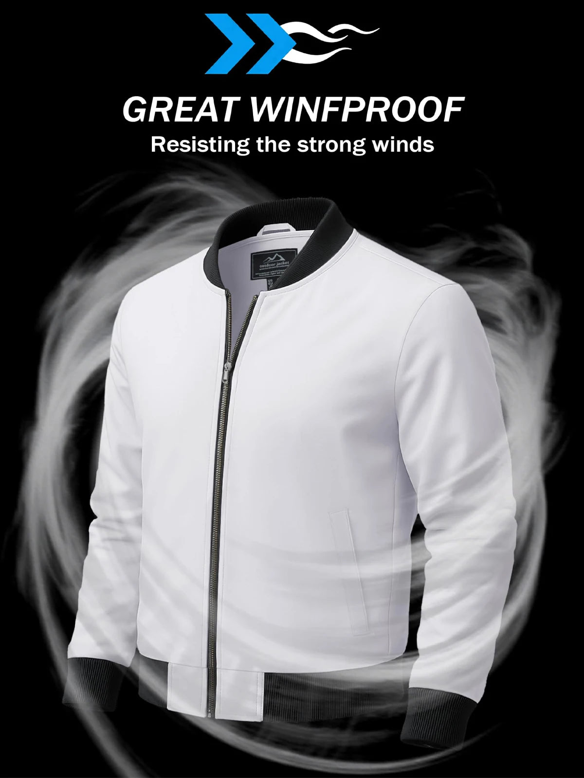 MAGCOMSEN Men‘s Aviator Jacket Casual Bomber Jackets Waterproof Full Zip Lightweight Coats Spring Autumn Windbreaker