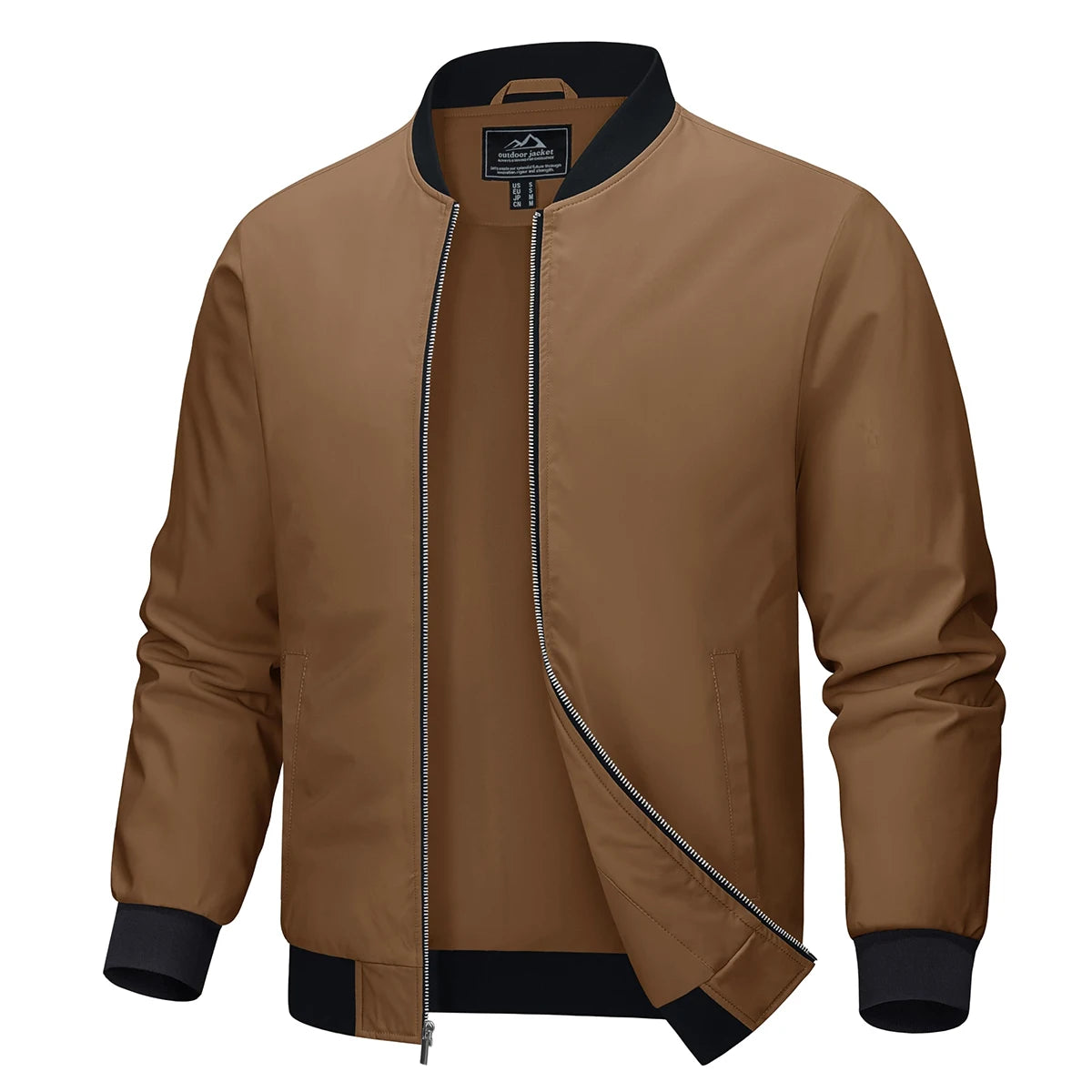 MAGCOMSEN Men‘s Aviator Jacket Casual Bomber Jackets Waterproof Full Zip Lightweight Coats Spring Autumn Windbreaker