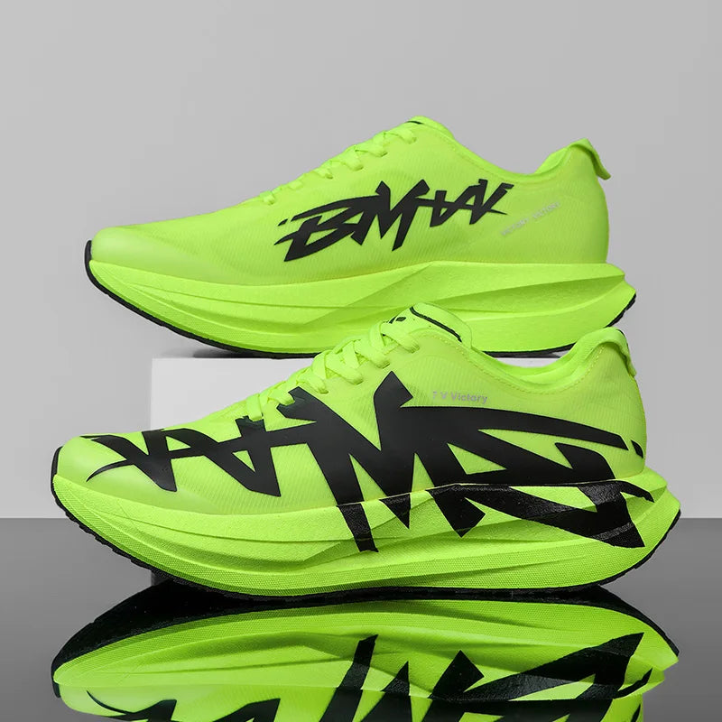 Running Shoes Men High Elastic Cushioned Breathable Mesh Anti Slip Marathon Racing Sneakers Woman Casual Sneakers Tennis Shoes