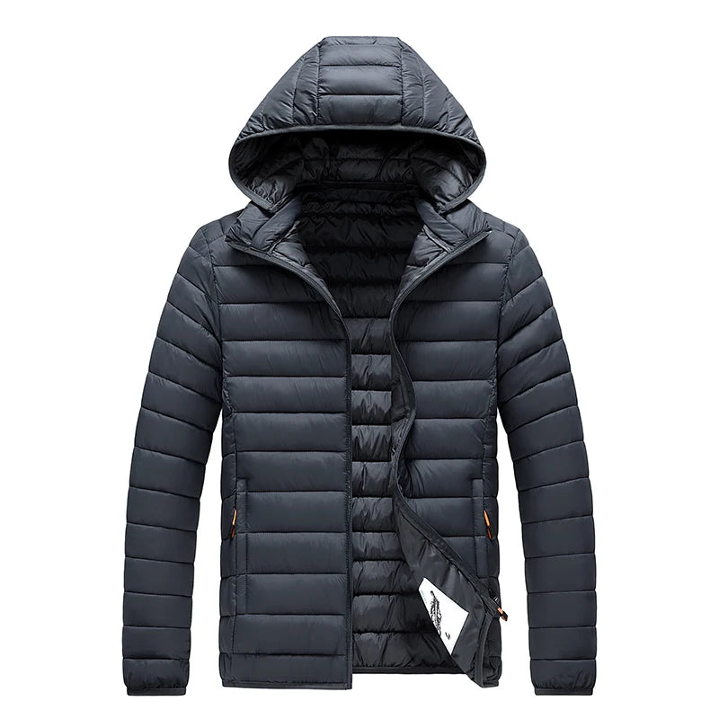8XL Men New Autumn Winter Warm Waterproof Parkas Jacket Coat Mens Hooded Casual Outwear Detachable Hat Outfits Parkas Coat Male