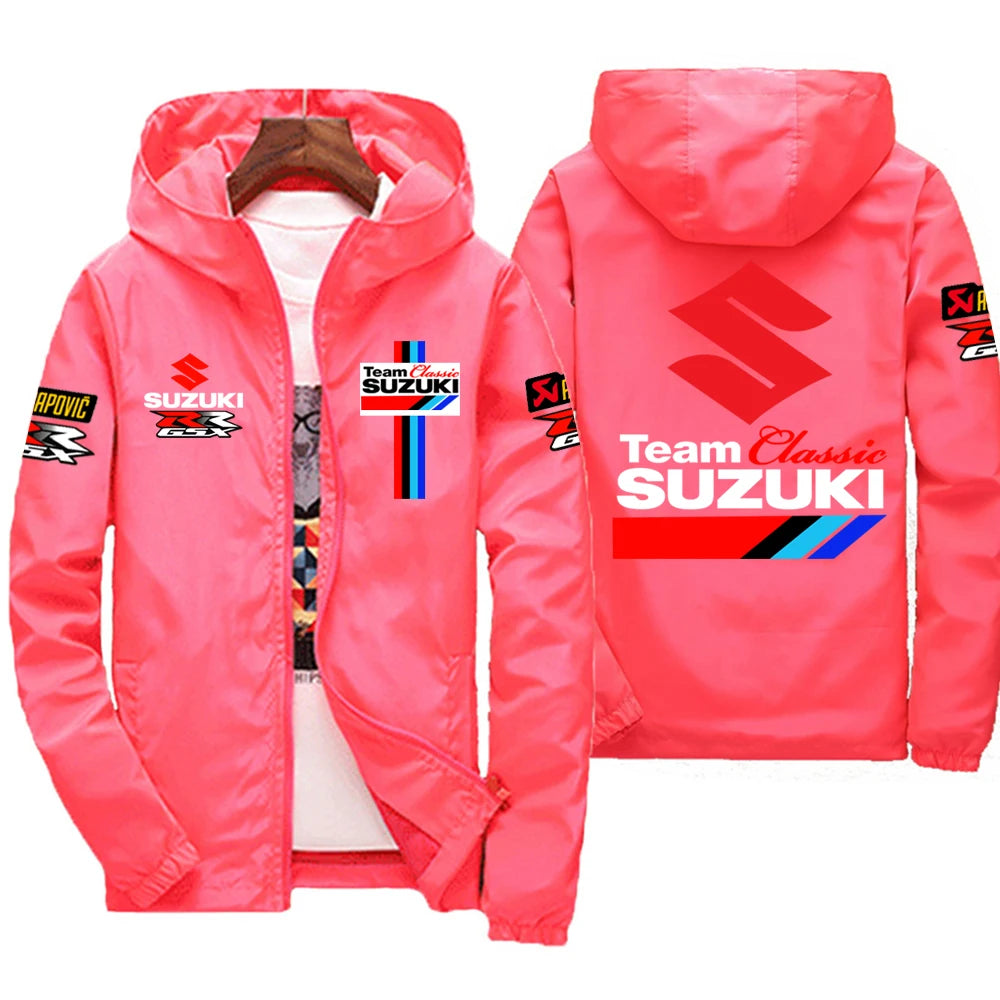 New Suzuki Racing Spring and Autumn Jacket Men's Windproof Windbreaker Casual Fashion Sportswear Outdoor Fashion Couple Jacket