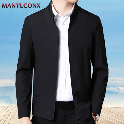 Brand Men's Casual Blazers Business Jacket Autumn Spring Fashion Loose Jacket Men Blazer Khaki Black Office Dress Men's Coat 3XL