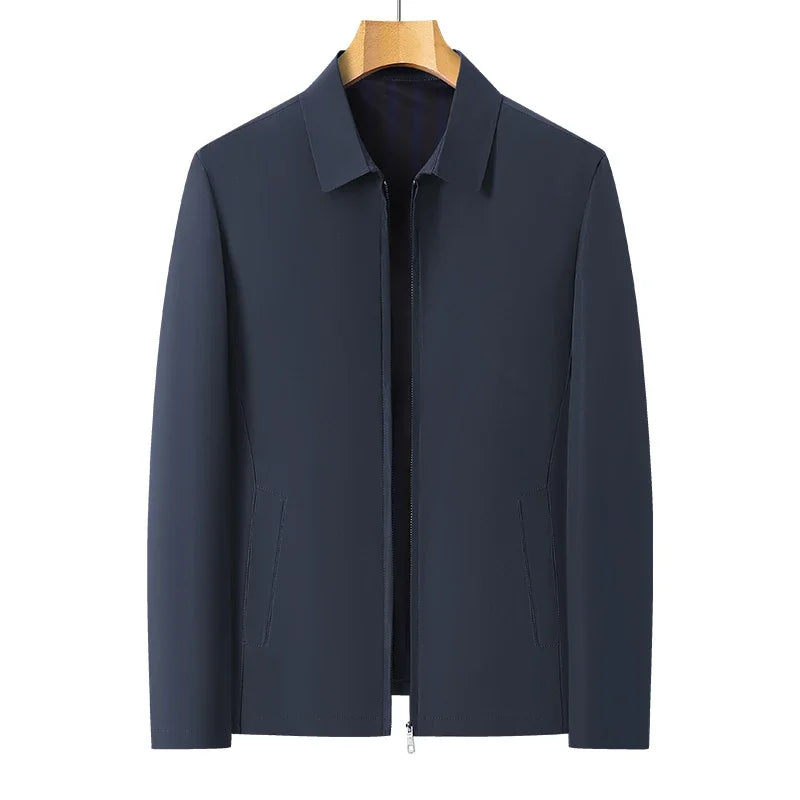 Brand Outerwear & Coats Men Jacket Spring Autumn New Fashion Turn Down Collar Smart Casual Classic Luxury Business Jacket