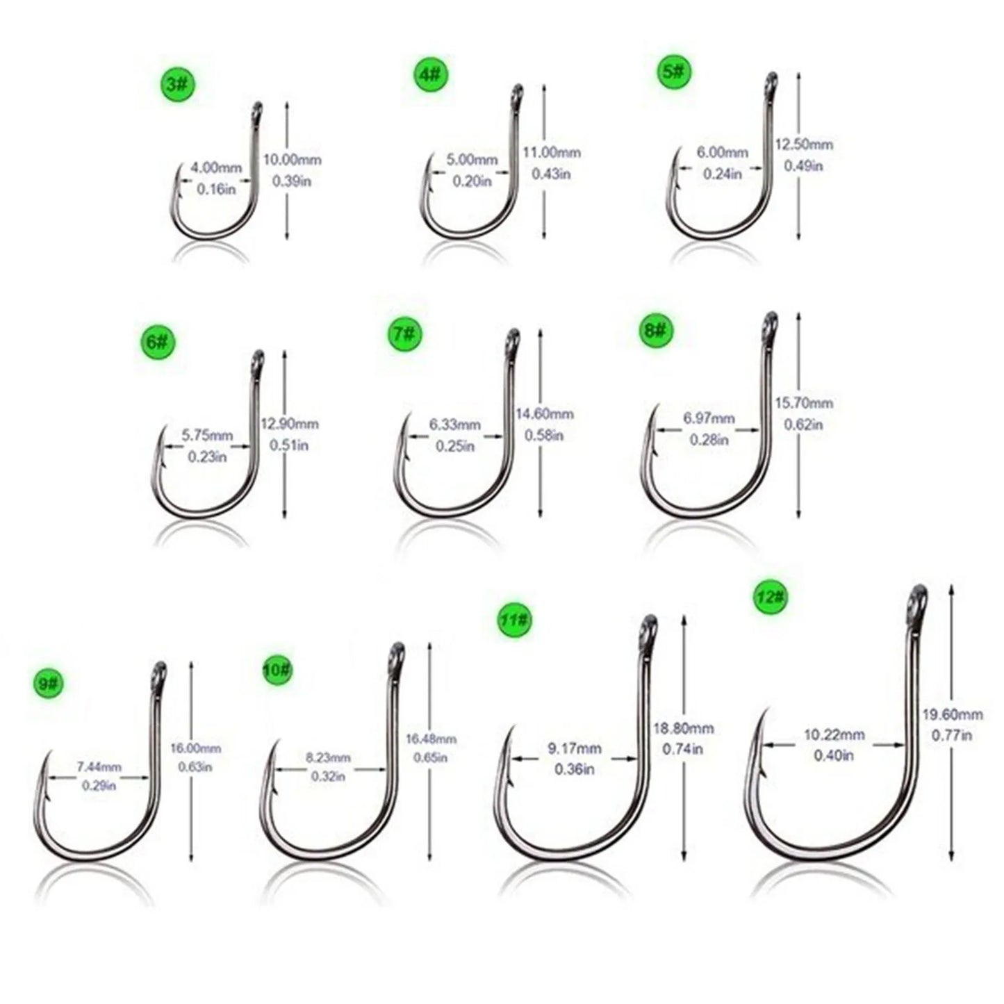 100PCS Fishing Worm Hooks Set Worm Catfish Hooks Kit Equipment Supplies Suitable for Shellfish Squid Crucian Carp