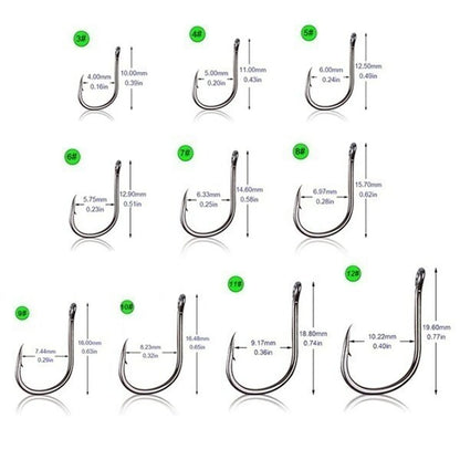 100PCS Fishing Worm Hooks Set Worm Catfish Hooks Kit Equipment Supplies Suitable for Shellfish Squid Crucian Carp
