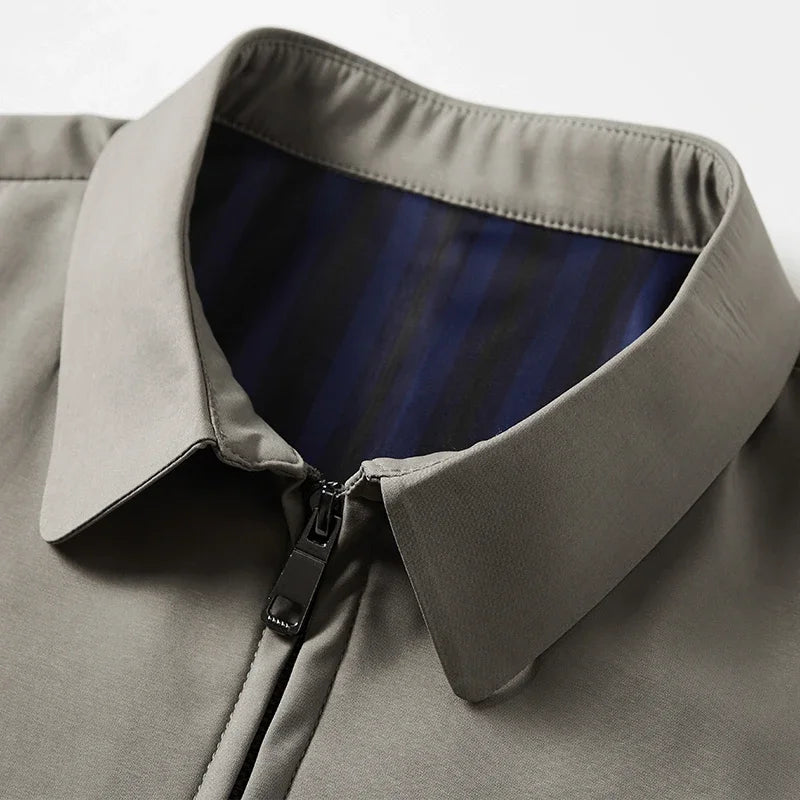 Brand Outerwear & Coats Men Jacket Spring Autumn New Fashion Turn Down Collar Smart Casual Classic Luxury Business Jacket