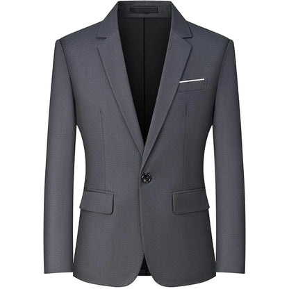 Men Formal Blazers Suit Jackets Stretch Fabric Office Ready Wedding Slim Fit Thin 2025 Men's Casual Sports High Quality