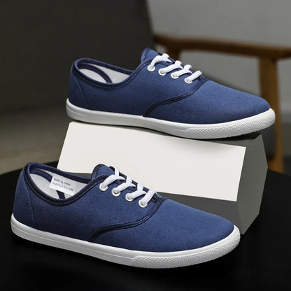 2026 Lace-Up Shoes Woman Large Size 42 Canvas Casual  Off White Shoes Breathable Wear Resistant Slip Platform Vulcanize Shoes