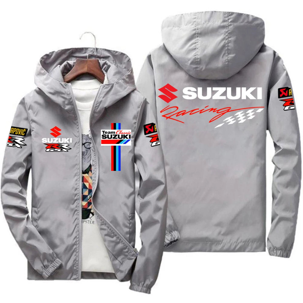 New Suzuki Racing Spring and Autumn Jacket Men's Windproof Windbreaker Casual Fashion Sportswear Outdoor Fashion Couple Jacket