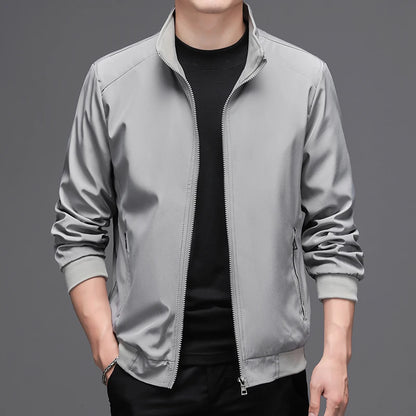 LUKER CMSS Spring Summer Men Business Jackets solid Mens Thin Jackets Coats Casual Men's Outerwear Male Coat Bomber Jacket