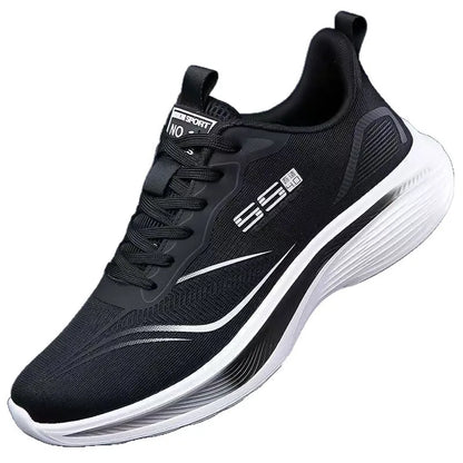 Lätta herrsneakers i andningsbar mesh – Mjuk sula, halkfri, storlek 39–47, 4 färger