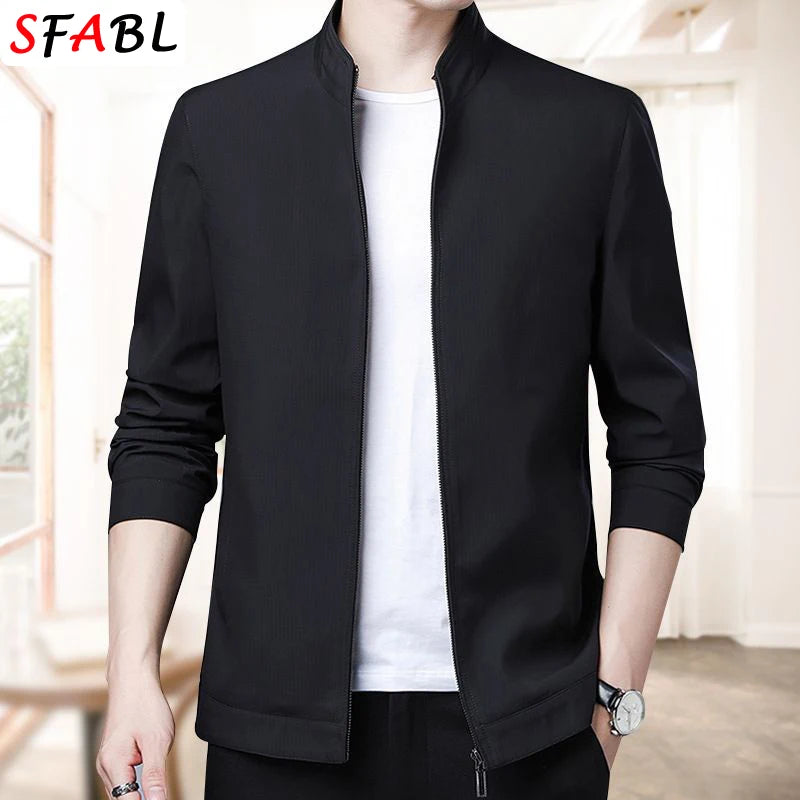 M-XXXL Newest Quality Men's Jacket Coat Men Luxury Thin Jacket Men Business Office Dress Work Coats Male Outerwear Spring Autumn