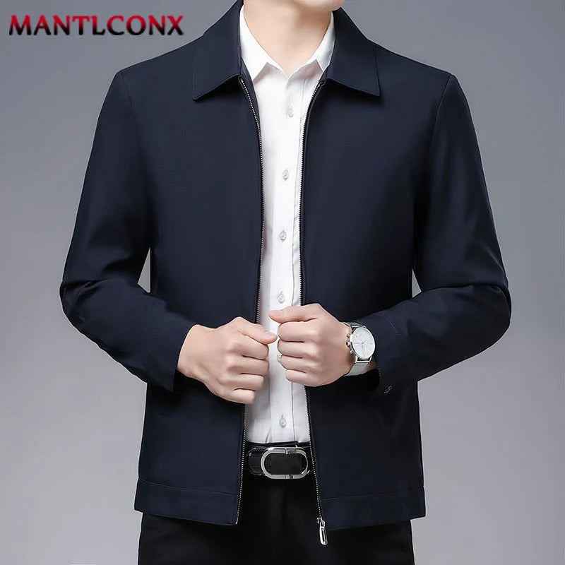 Brand Men's Casual Blazers Business Jacket Autumn Spring Fashion Loose Jacket Men Blazer Khaki Black Office Dress Men's Coat 3XL
