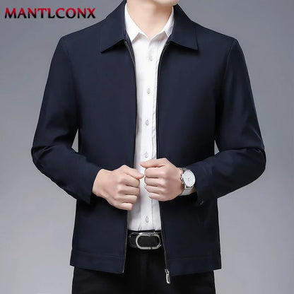Brand Men's Casual Blazers Business Jacket Autumn Spring Fashion Loose Jacket Men Blazer Khaki Black Office Dress Men's Coat 3XL