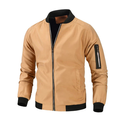 Lightweight Men's Baseball Jacket Spring Thin Bomber Collar Vintage Streetwear Male Coats Casual Summer European Size Retro 2026