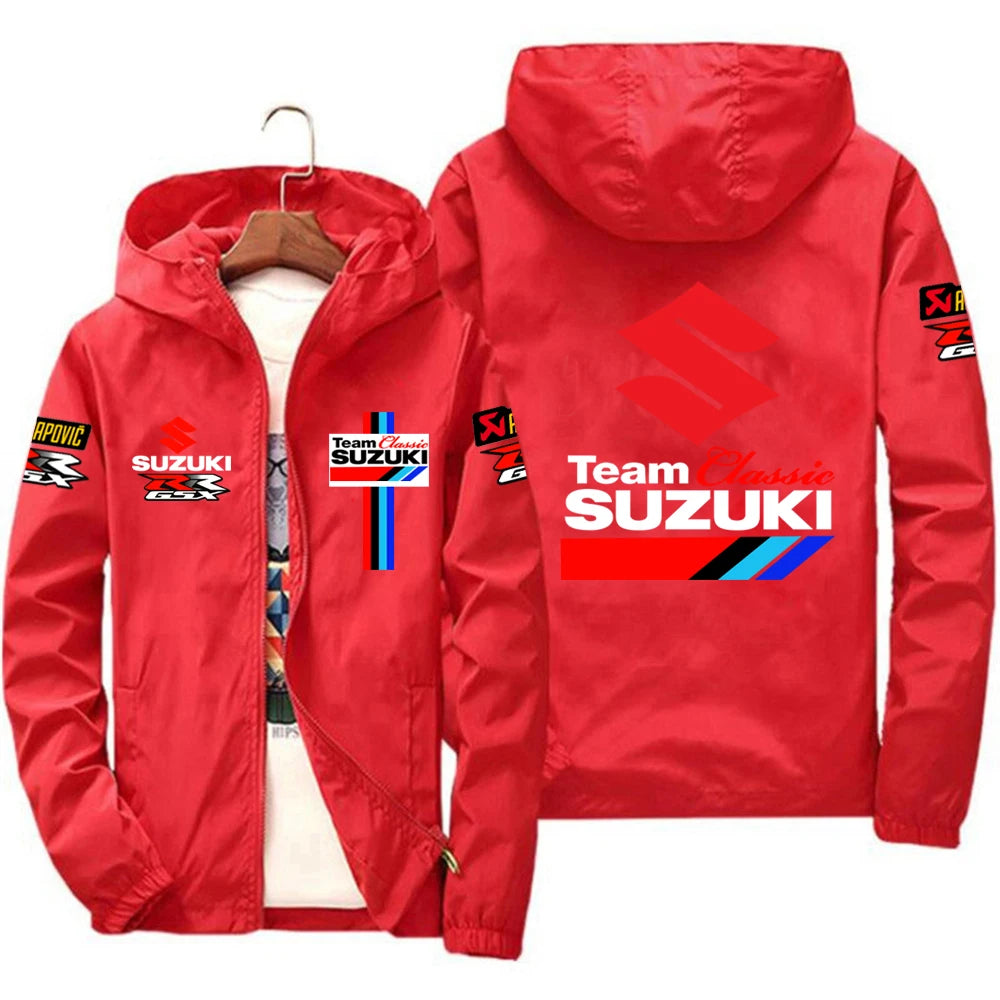 New Suzuki Racing Spring and Autumn Jacket Men's Windproof Windbreaker Casual Fashion Sportswear Outdoor Fashion Couple Jacket