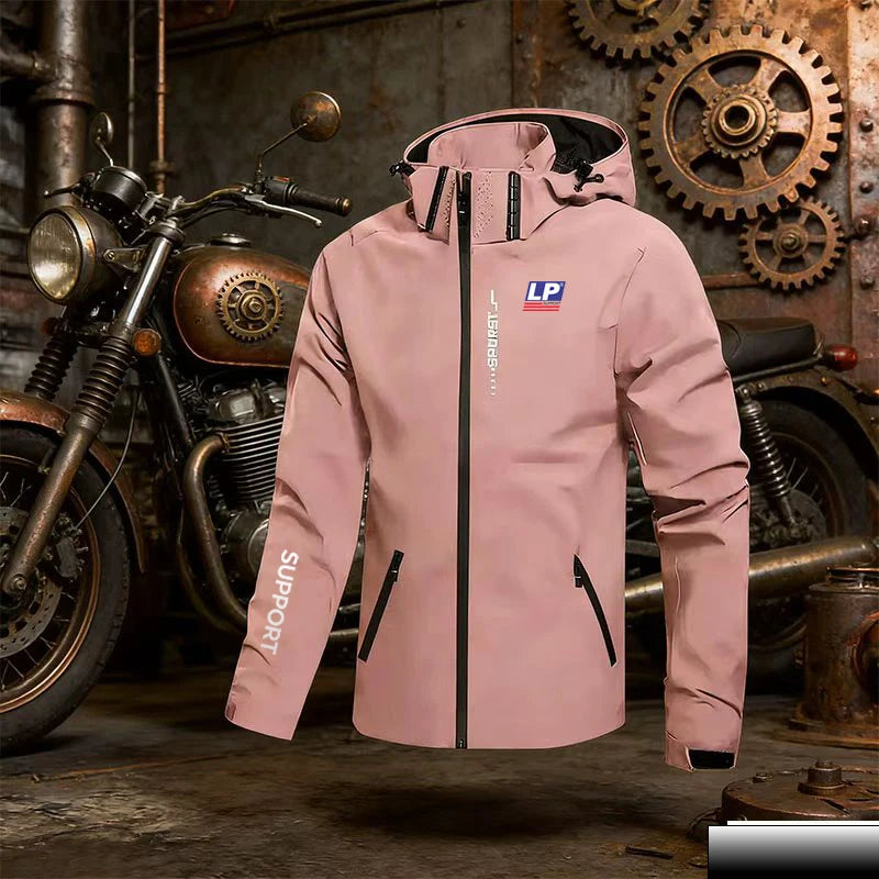 LP SUPPORT Spring/Summer Outdoor Jacket - Men's Quick-Drying Windproof and Waterproof Three-in-One Cap - Detachable Jacket, Suit