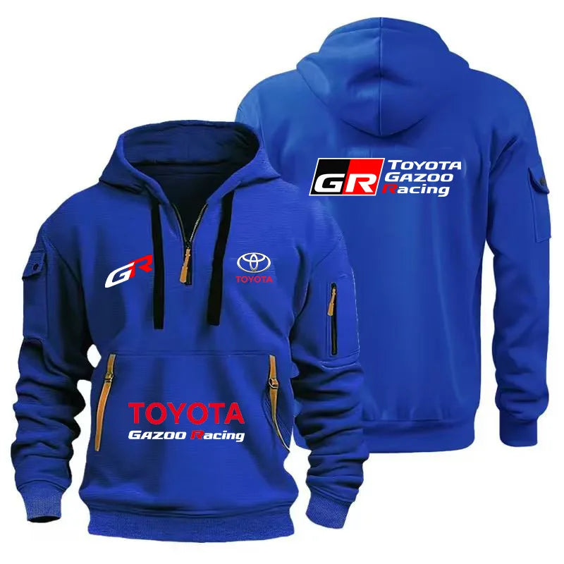 2026 Toyota GAZOO Racing Team Unisex Half-Zip Hooded Shirt Street Casual Sports Fashion Spring Autumn 2026