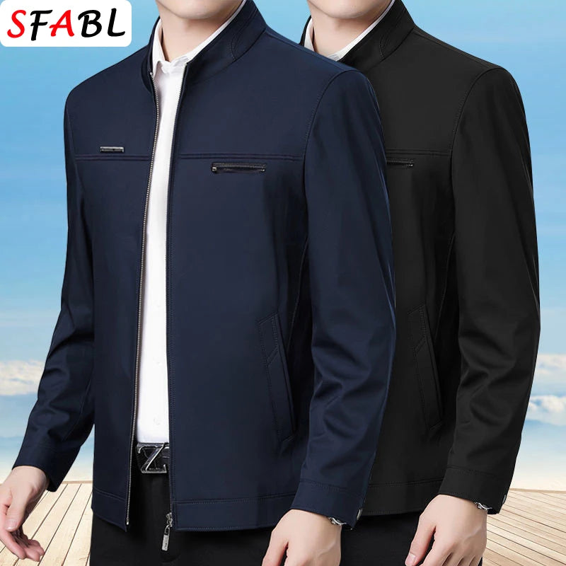 M-XXXL Newest Quality Men's Jacket Coat Men Luxury Thin Jacket Men Business Office Dress Work Coats Male Outerwear Spring Autumn