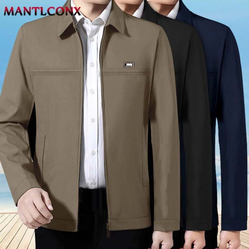 Brand Men's Casual Blazers Business Jacket Autumn Spring Fashion Loose Jacket Men Blazer Khaki Black Office Dress Men's Coat 3XL