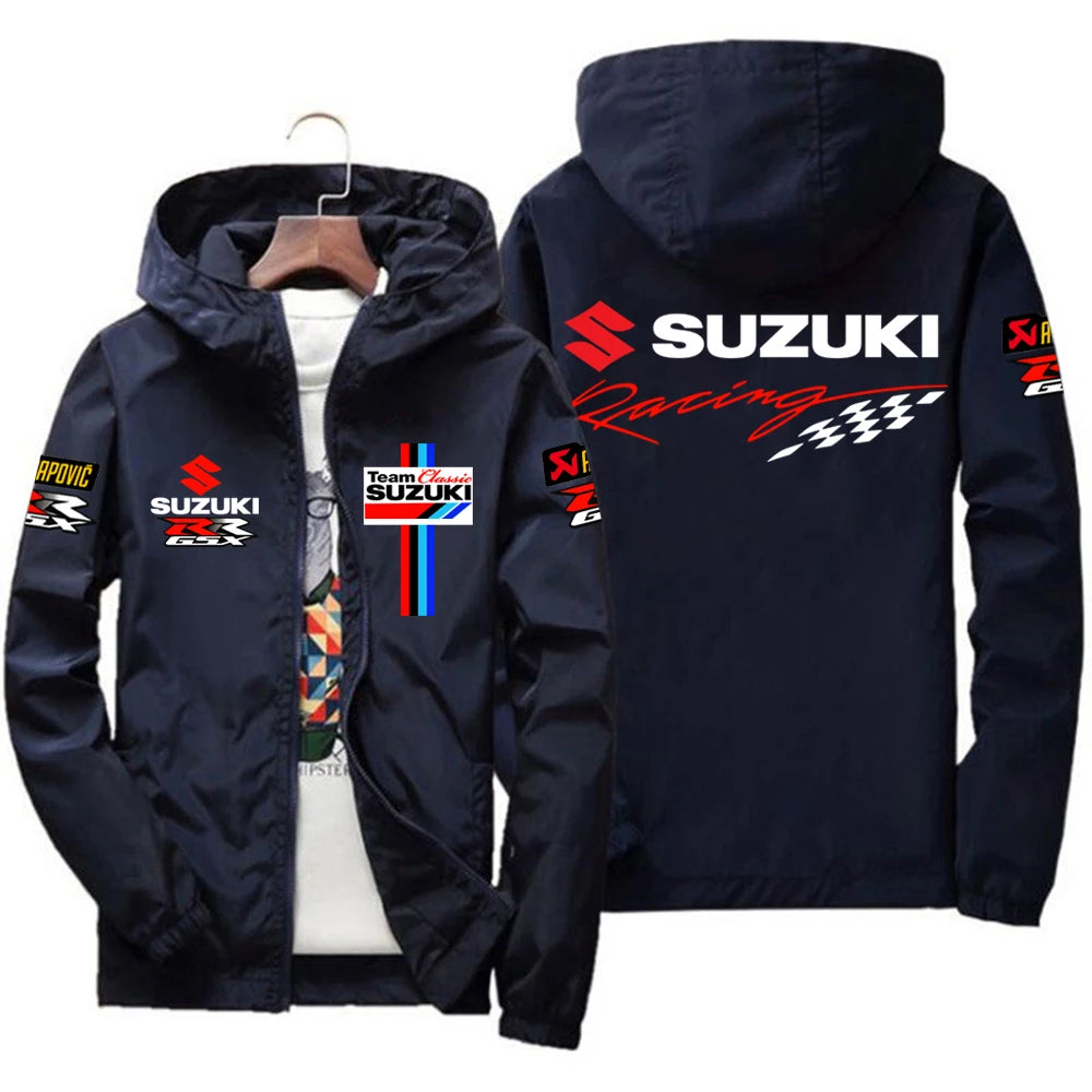New Suzuki Racing Spring and Autumn Jacket Men's Windproof Windbreaker Casual Fashion Sportswear Outdoor Fashion Couple Jacket