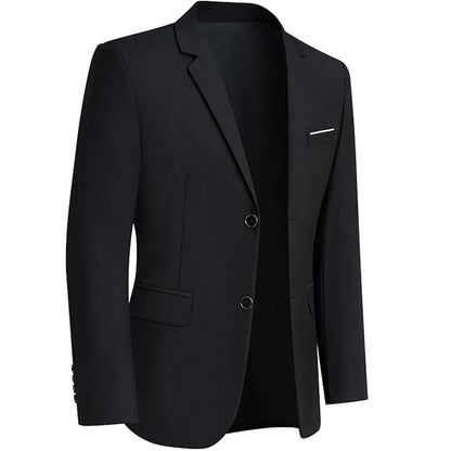Men Formal Blazers Suit Jackets Stretch Fabric Office Ready Wedding Slim Fit Thin 2025 Men's Casual Sports High Quality