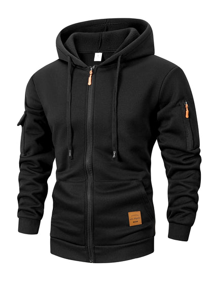 2025 New Autumn Men Sweatshirts Long Sleeve Jacket Hoodie Zipper Closure Jacket Male Hoodies Sweatshirt Slim Fit Male Clothing