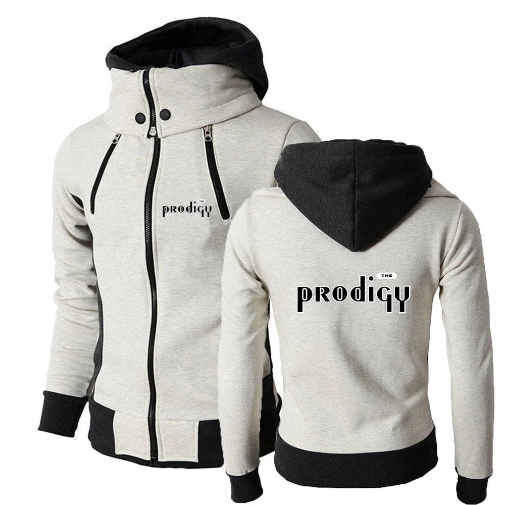 2025 High Quality Zipper Hooded Jacket Spring Autumn Popular Leisure Coat Man's The Prodigy Logo Print Fashion Lapel Hoodies