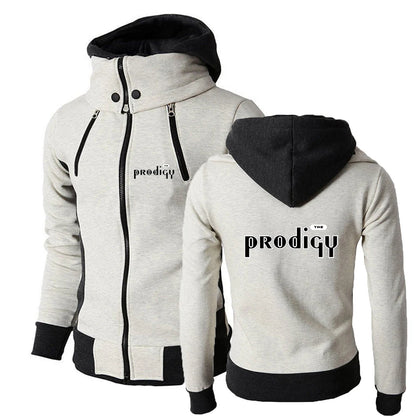 2025 High Quality Zipper Hooded Jacket Spring Autumn Popular Leisure Coat Man's The Prodigy Logo Print Fashion Lapel Hoodies
