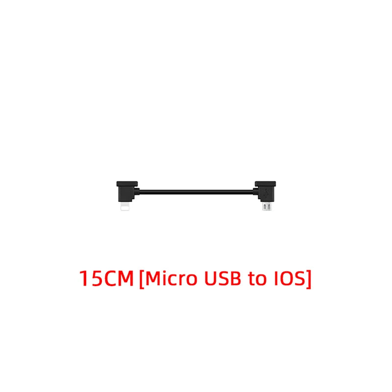 OTG-datakabel för DJI Mavic Mini, Spark & Mavic Pro – Type-C & iOS, 15/30cm