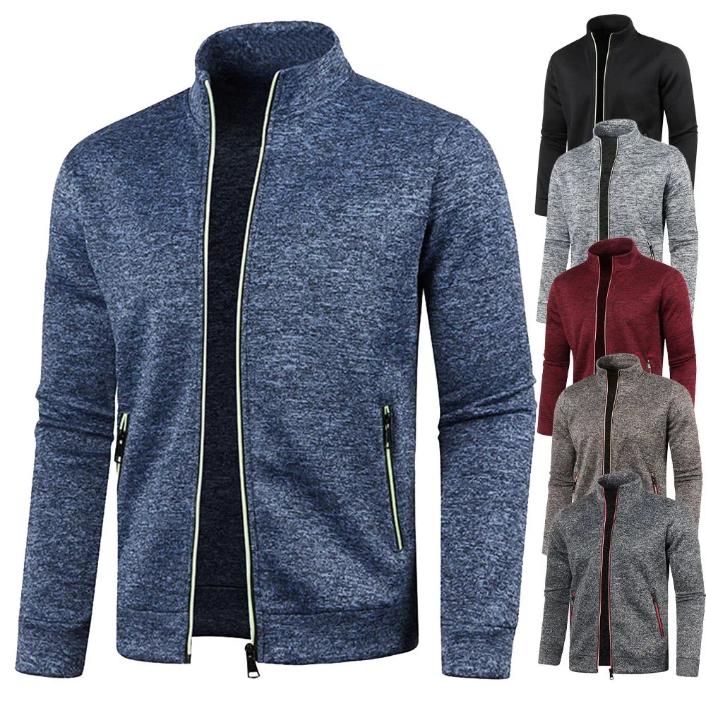 New Mens Hoodies Sweatshirts Zipper Cardigan Jacket Men Sports Autumn Long Sleeved Sweatshirt For Male